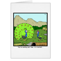 Wasting your time: Peacock Cartoon Greeting Cards