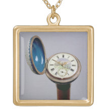 Watch gadget cane (cloisonne enamel) pendants