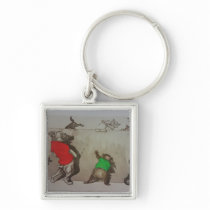 watch out! keychain