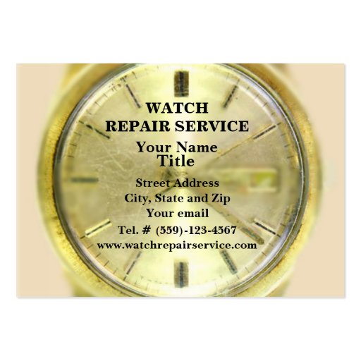 Watch Repair Business Card (front side)