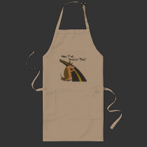 Watch This! Armadillo crossing the road apron aprons