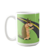Watch This! Armadillo crossing the road mug by ChiaPetRescue Watch This! Armadillo crossing the road mug