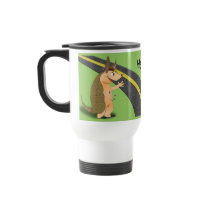 Watch This! Armadillo crossing the road travel mug by ChiaPetRescue Watch This! Armadillo crossing the road travel mug