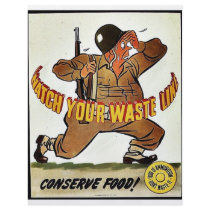 Watch Your Waste Line flyers by ww2posters Watch Your Waste Line flyers