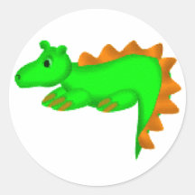 Watcher Dragon Round Stickers