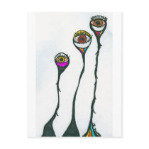 Watchful Eyes, who is watching you? Surrealistic postcards by harlowandcompany Watchful Eyes, who is watching you? Surrealistic postcards
