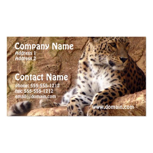 Watchful Leopard Business Card (front side)