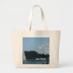 watching the boats...tote tote bags