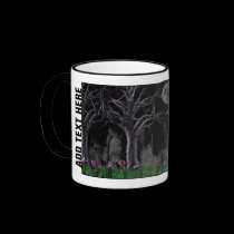 Watching the Moon from my Window Mug mugs