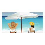 watching the sea photo greeting card