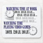 watching time at work mousepads