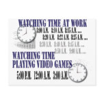 watching time at work postcards