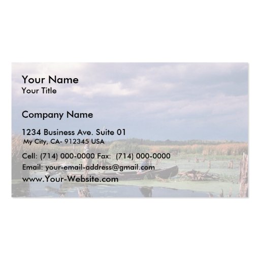 Watching Waterfowl Business Card Template (front side)