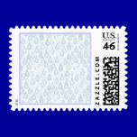 WATER034 RAINDROPS LIGHT BLUE WHITE CARTOON WEATHE stamps