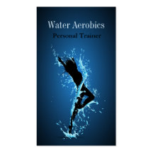 Water Aerobics Professional Personal Business Card