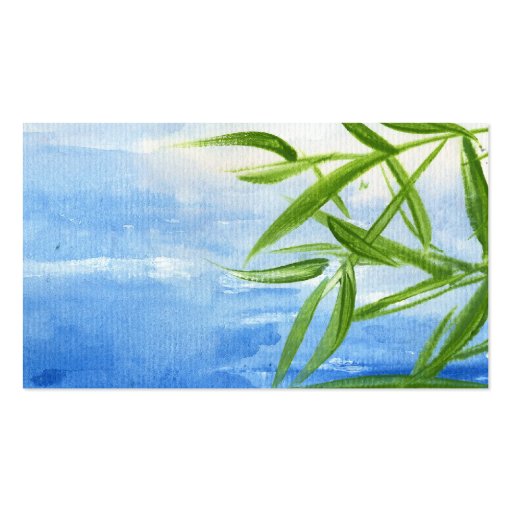 Water and Bamboo Business Card (back side)