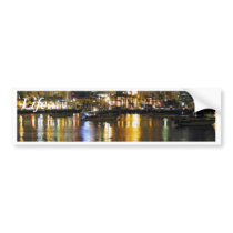 Water Bay City Lights Reflections Ripples Nighttim bumper stickers by lifesphere Water Bay City Lights Reflections Ripples Nighttim bumper stickers