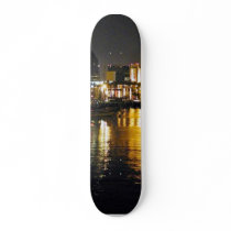 Water Bay City Lights Reflections Ripples Nighttim skateboards by lifesphere Water Bay City Lights Reflections Ripples Nighttim skateboards