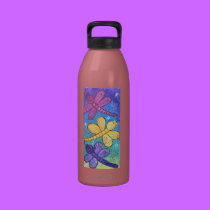 Water Bottle - Dragonflies at Play water bottles