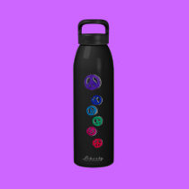 Water Bottle -  Groovy peace signs water bottles