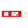 Water Bottle Label All-Star Red Bumper Stickers