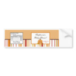 Water Bottle Label Autumn Fall Pumpkin Baby Bumper Sticker