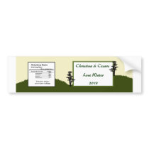 Water Bottle Label Japanese Green Hill Top Temple Bumper Stickers