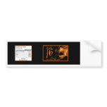 Water Bottle Label Sweet 16 Orange Black Bumper Sticker