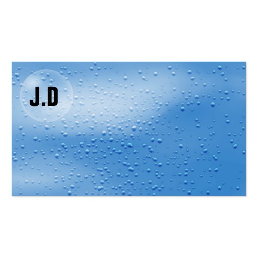 Water bubbles business Cards (front side)