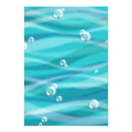 Water Bubbles Custom Invitations