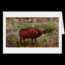 "Water buffalo Blues" Horizontal Card