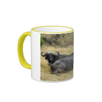 WATER BUFFALO IN KENYA mugs by ANGELHELEN WATER BUFFALO IN KENYA mugs