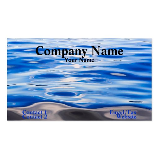 Water business card (front side)