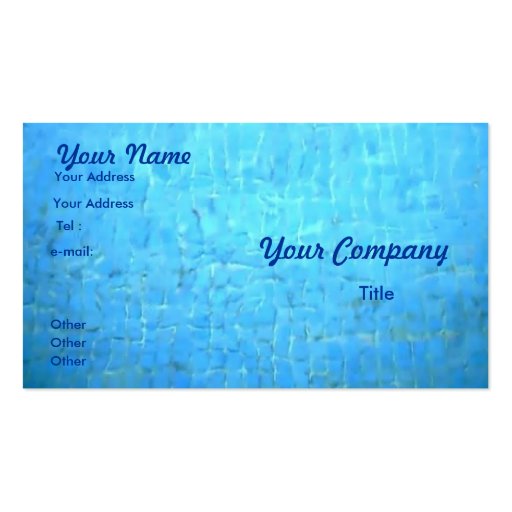 Water Business Card (front side)