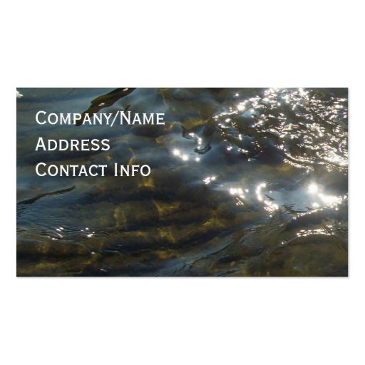 Water Business Card Templates (front side)