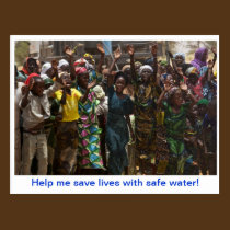 Water Circle Announcement Postcard