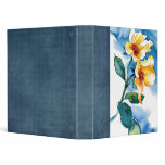 water color flower scrapbook 3 ring binder