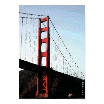 Water-color-of-Golden-Gate Posters by pjmunro