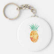 Water- Color Pineapple Key Chain