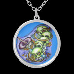 water color skull necklace necklaces