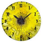 Water Color Yellow Daisy Wallclocks