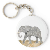 Water Colored Elephant keychains