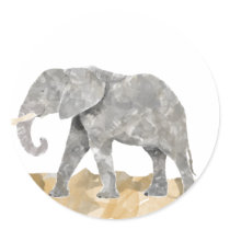 Water Colored Elephant stickers