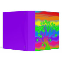 Water Colors Tree Art 3-Ring Binder