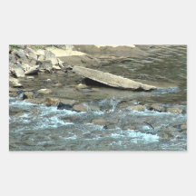 Water creek rectangle sticker