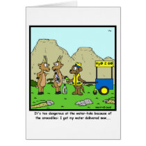 Water Delivery: Antelope Cartoon Cards