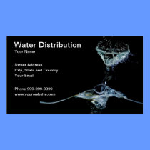 water distribution business cards