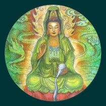 "Water Dragon" Kuan Yin stickers