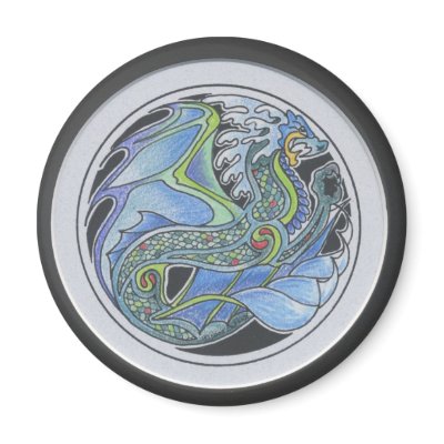 Water Dragon Magnet by smilodonart