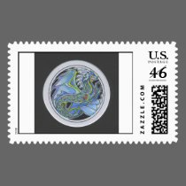 Water Dragon postage by smilodonart Water Dragon postage